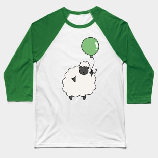 Green Balloon Sheep Baseball T-Shirt